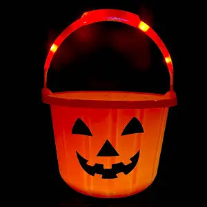 Light-Up LED Pumpkin Trick-or-Treat Bucket