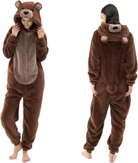Plush Bear Onesie Costume – Hooded Animal Pajama Suit