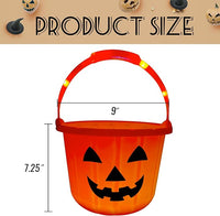 Light-Up LED Pumpkin Trick-or-Treat Bucket