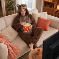 Plush Bear Onesie Costume – Hooded Animal Pajama Suit