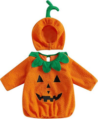 Baby Little Pumpkin Romper Costume – Plush with Hat