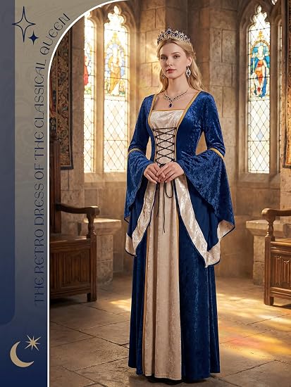 Plus Size Gothic Queen Costume – Velvet Gown & Crown