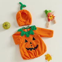 Baby Little Pumpkin Romper Costume – Plush with Hat