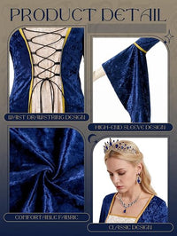 Plus Size Gothic Queen Costume – Velvet Gown & Crown